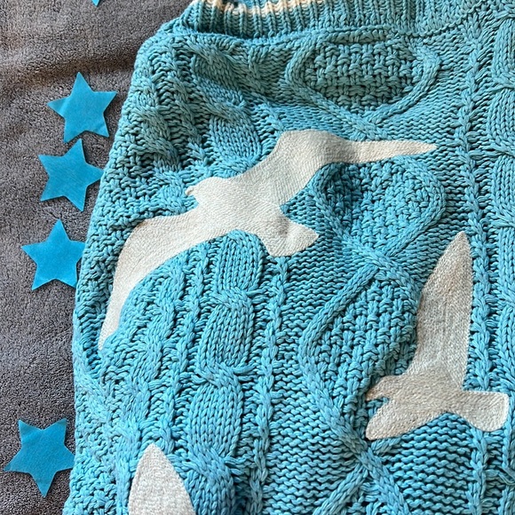 In Hand Ready to Ship Taylor Swift 1989 Cardigan Blue Teal Official Authentic - Picture 8 of 10